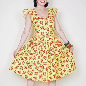 Bernie Dexter Cherries Loretta Dress NWOT